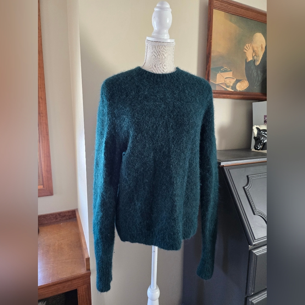 Point Sur Large Womens Green Alpaca Merino Wool Blend Sweater